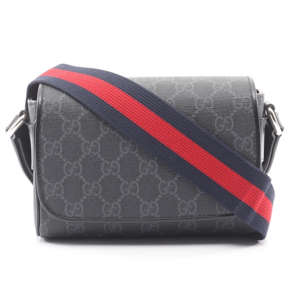 Gucci GG Super Bag Sherry Supreme Shoulder Canvas Black